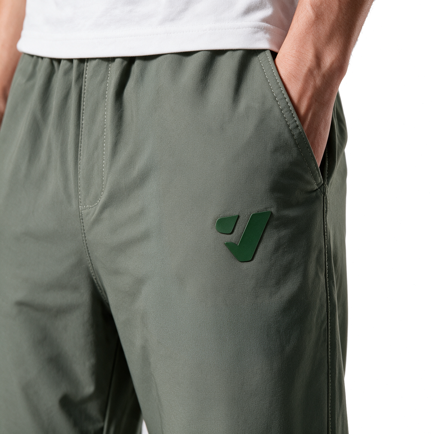 Clover Soft joggers featuring a rubber print and a cut-and-sew design