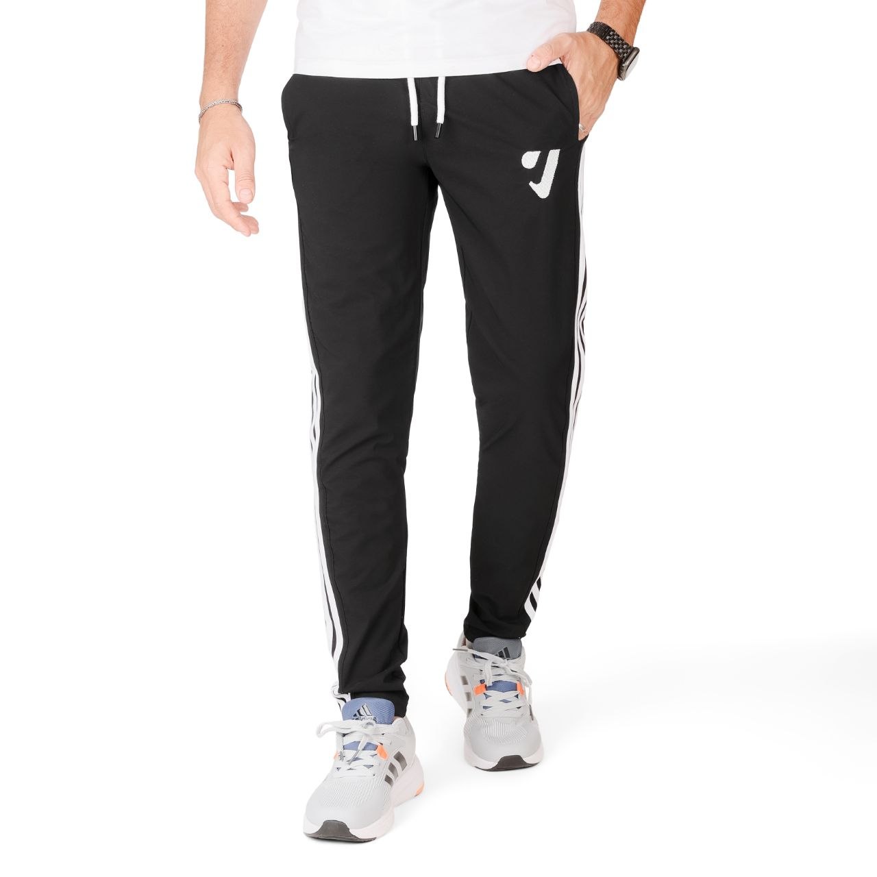 Soft nylon embroidered trousers ( LOGO )