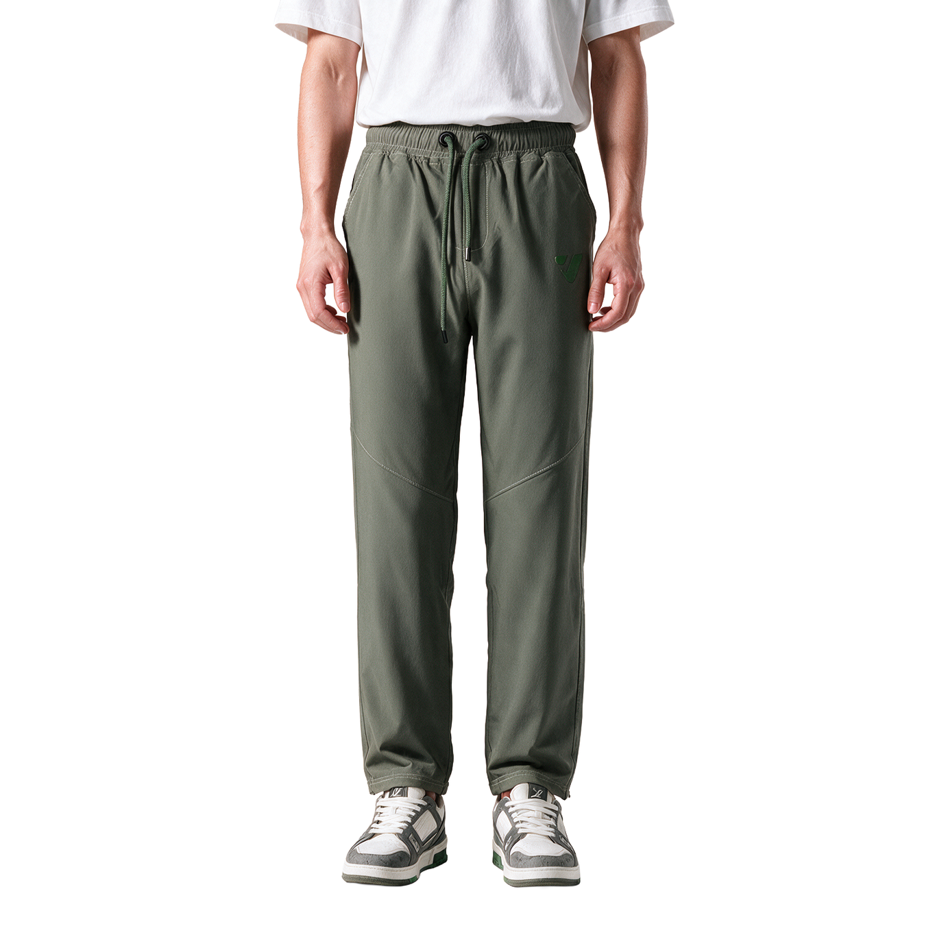 Clover Soft joggers featuring a rubber print and a cut-and-sew design