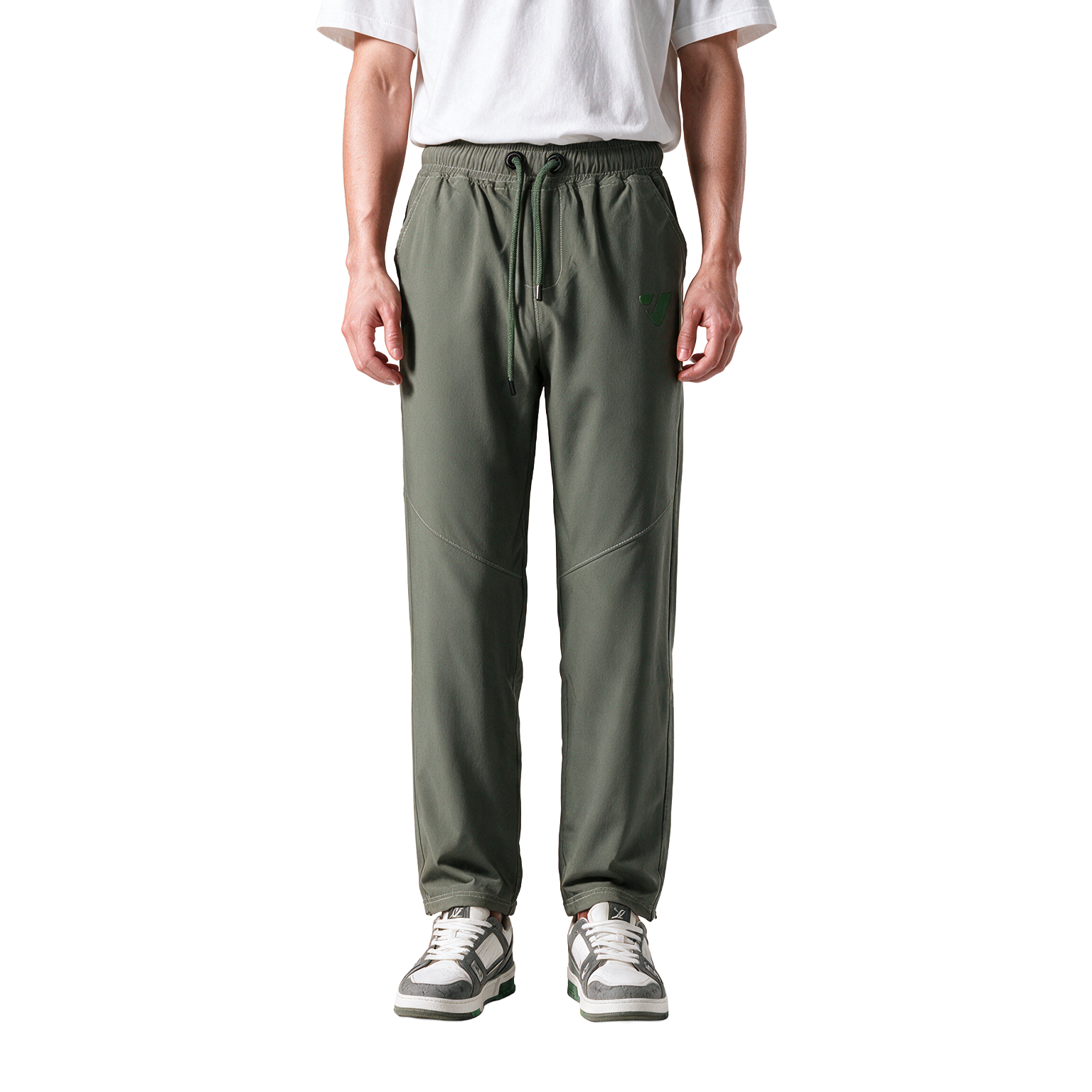 Clover Soft joggers featuring a rubber print and a cut-and-sew design