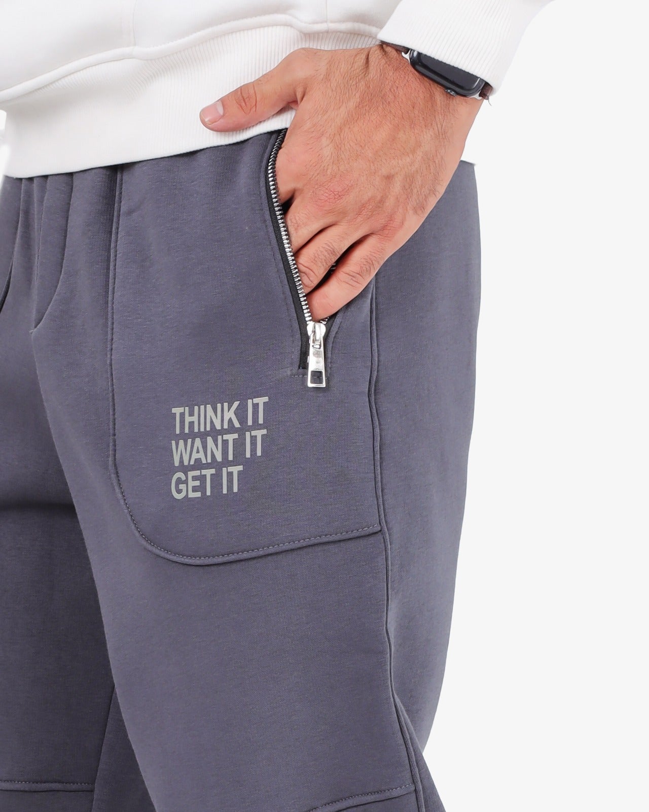 CLOVER Milton Sponge Cotton Wide-Leg pants – Printed Design gray