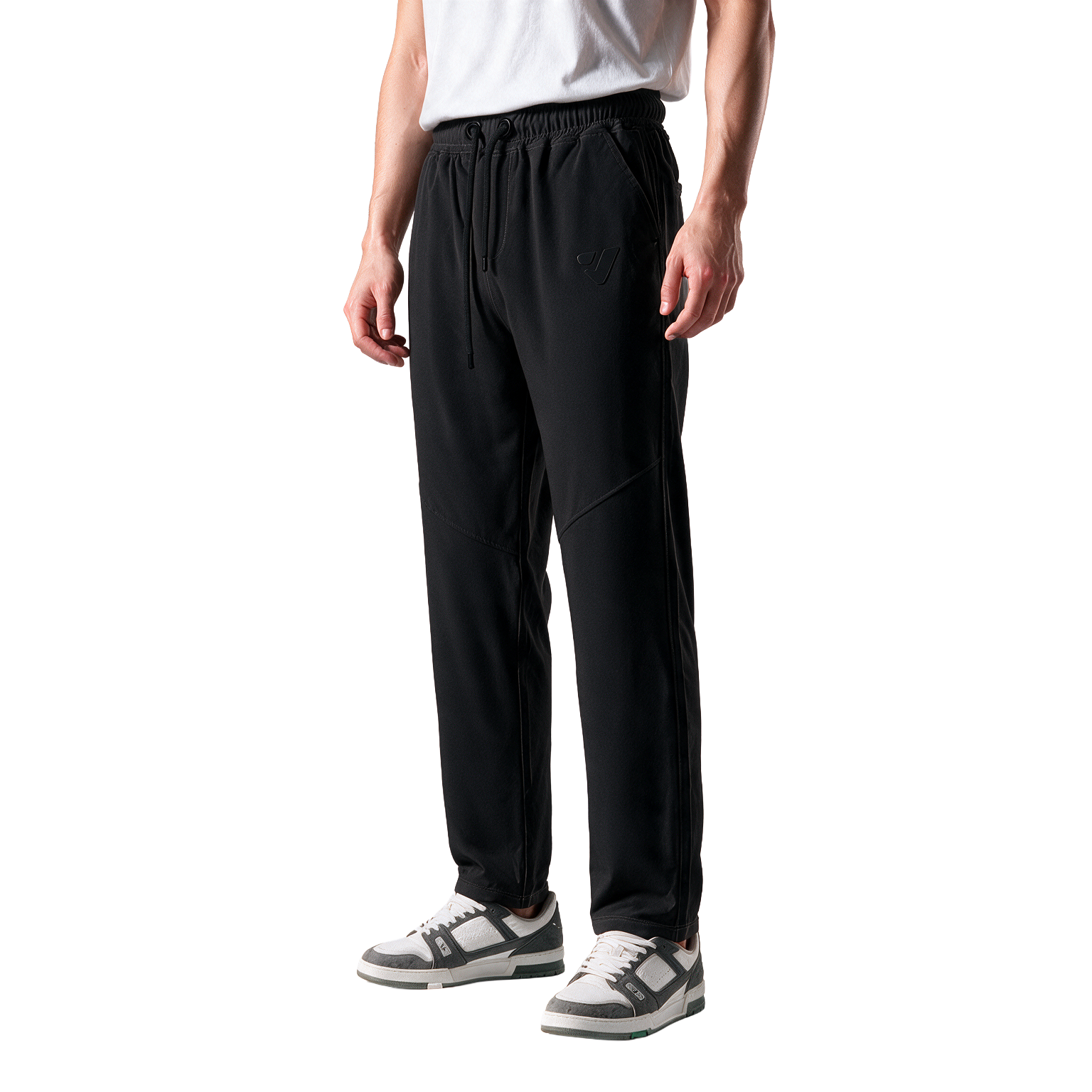 Clover Soft joggers featuring a rubber print and a cut-and-sew design