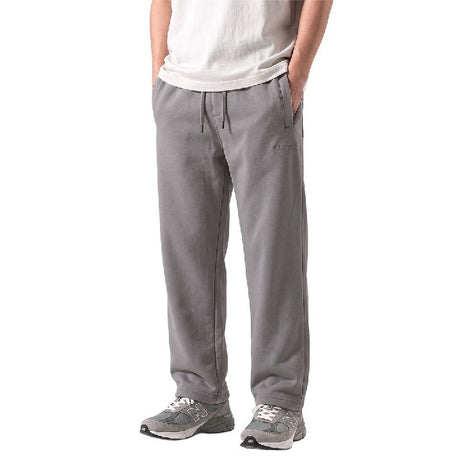 Clover wide-leg cotton terry cloth trousers with embroidery