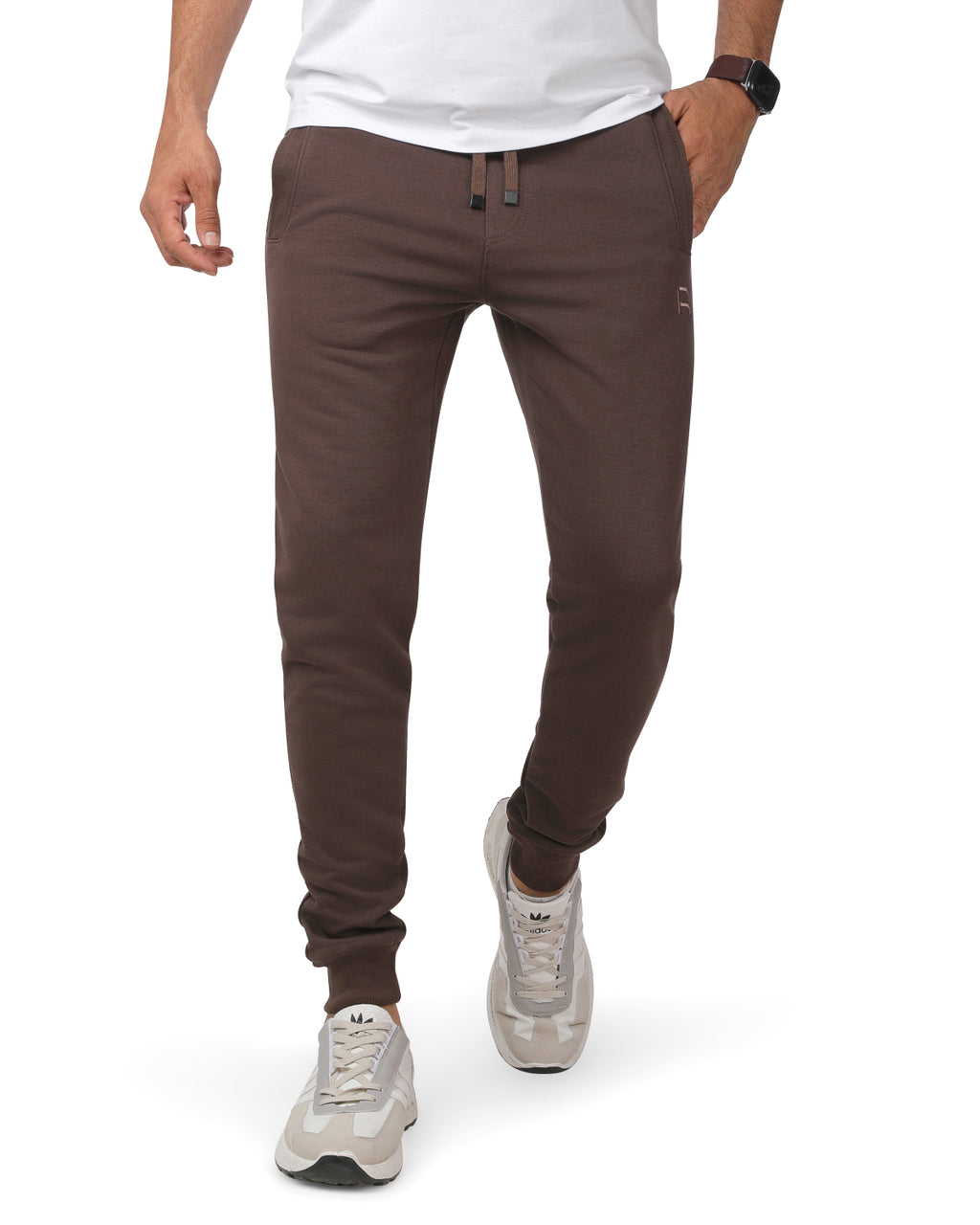 Clover Cotton Sweatpants Brown