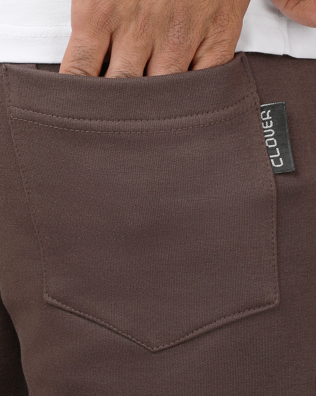 Clover Cotton Sweatpants Brown