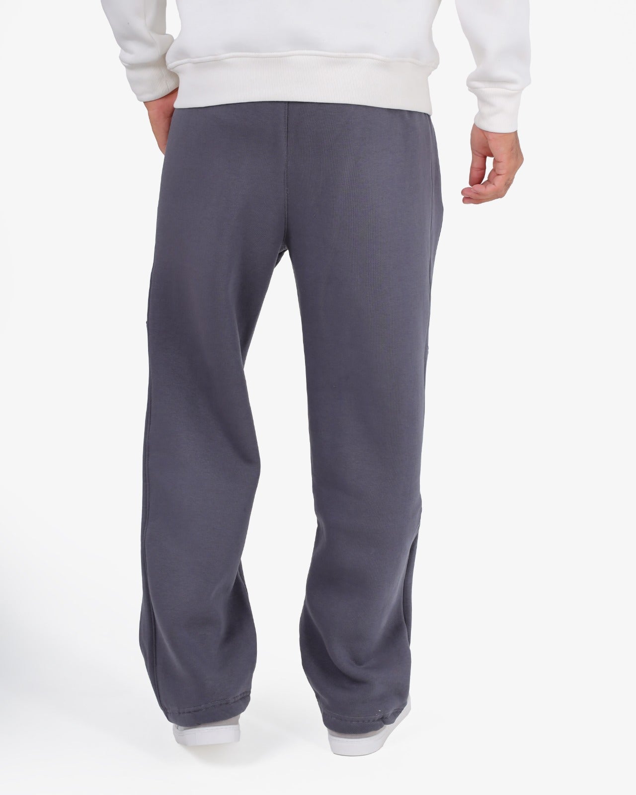 CLOVER Milton Sponge Cotton Wide-Leg Joggers – Printed Design GRAY