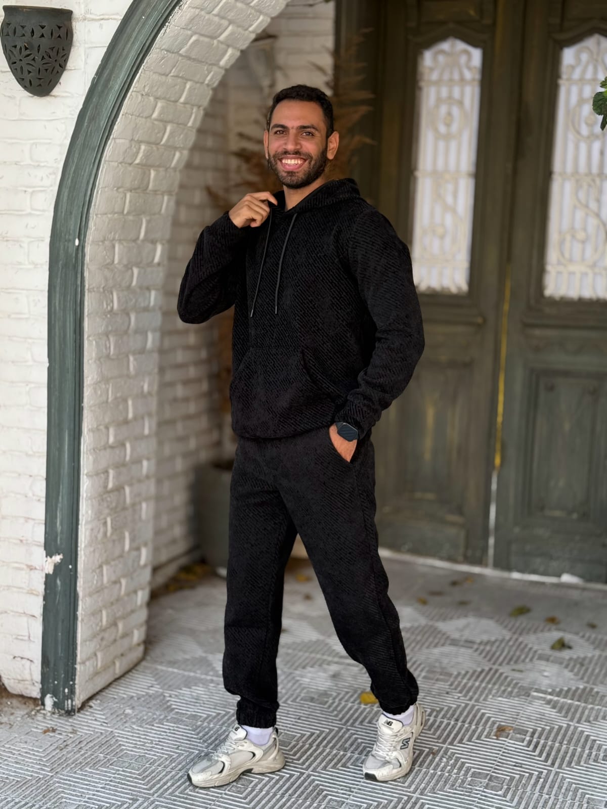 CLOVER Casual Hoodie Tracksuit (black)