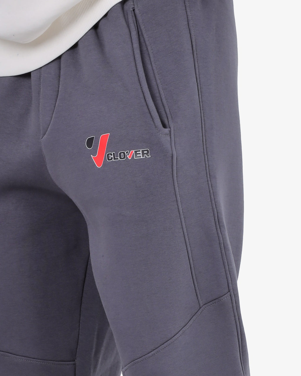 CLOVER Milton Sponge Cotton Wide-Leg Joggers – Printed Design GRAY