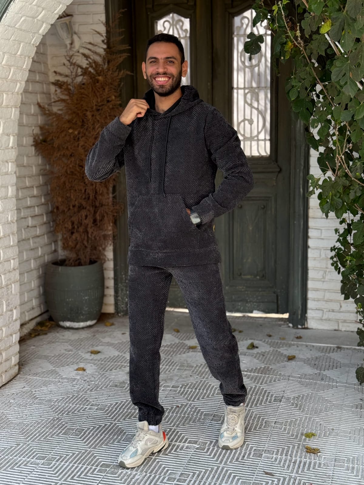 CLOVER Casual Hoodie Tracksuit (Iron Grey)