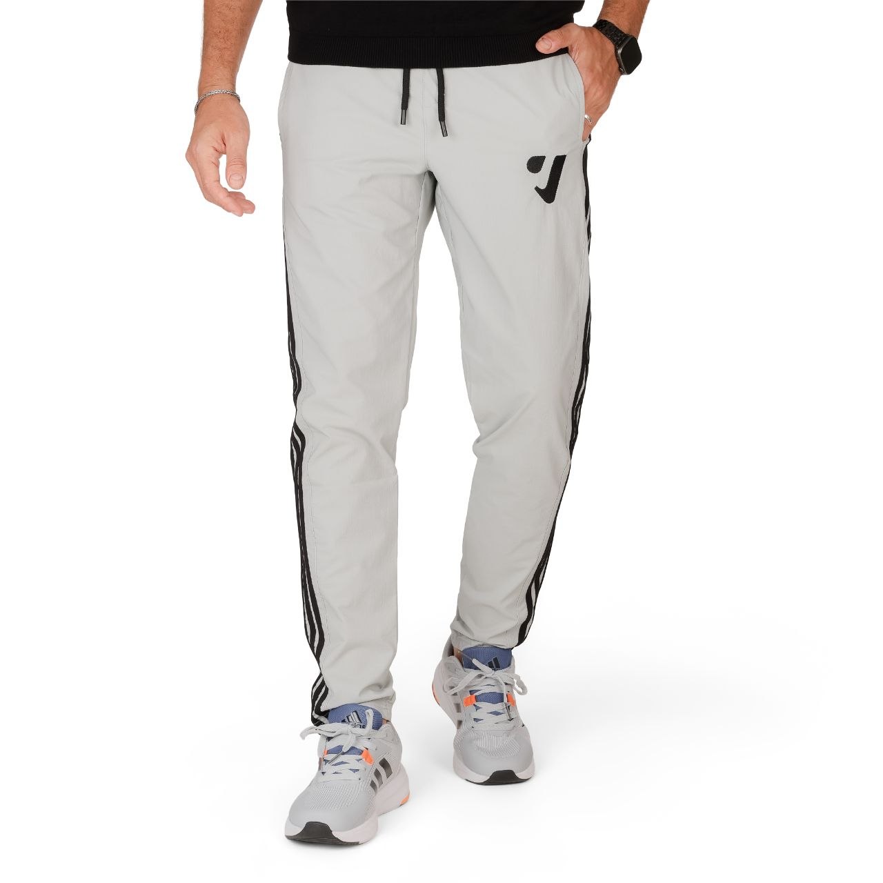 Soft nylon embroidered trousers ( LOGO )