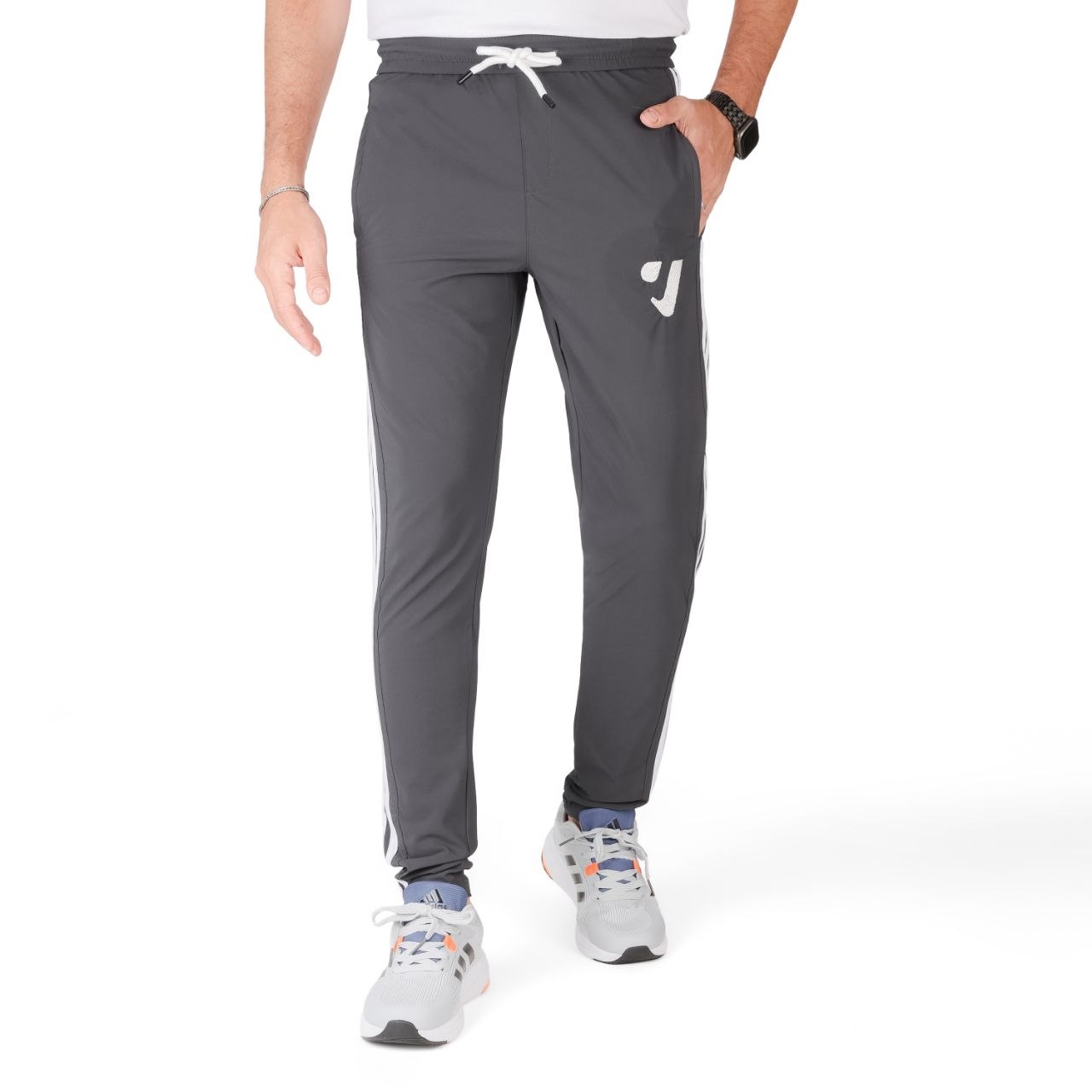 Soft nylon embroidered trousers ( LOGO )