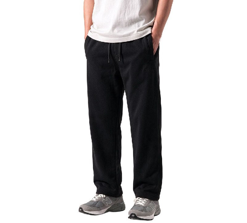 Clover wide-leg cotton terry cloth trousers with embroidery