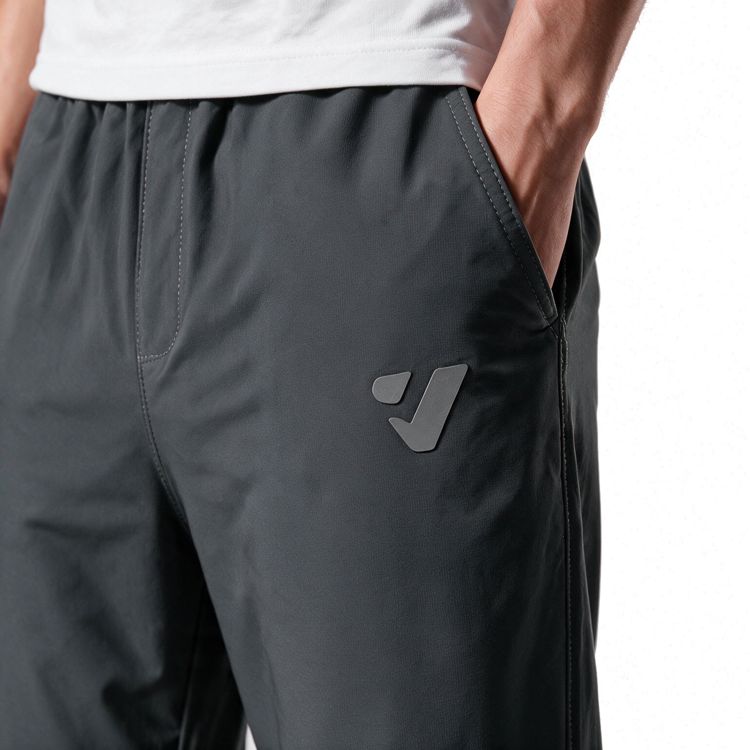 Clover Soft joggers featuring a rubber print and a cut-and-sew design