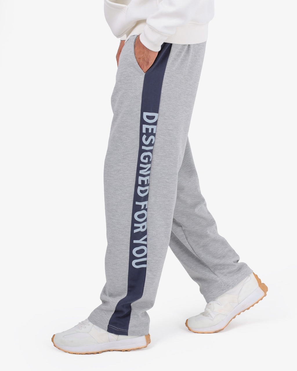CLOVER Interlock Wide-Leg Joggers (DESIGNED FOR YOU) LIGHTGRAY