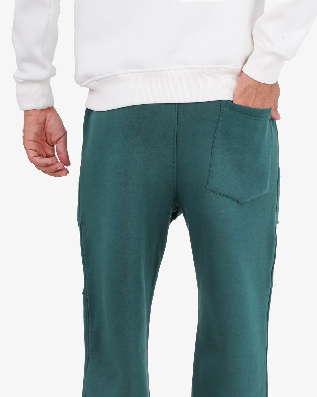 CLOVER Milton Sponge Cotton Wide-Leg pants– Printed Design olive