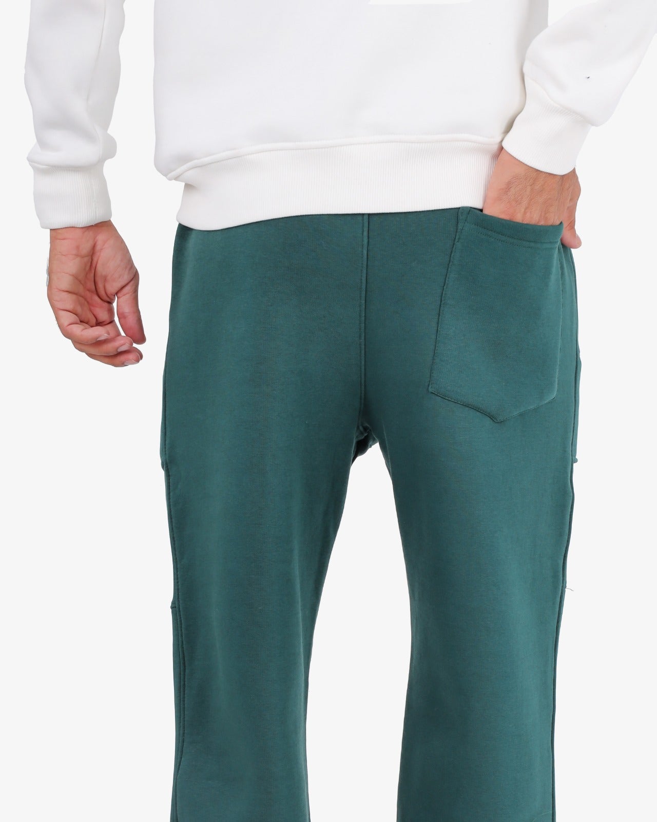 CLOVER Milton Sponge Cotton Wide-Leg pants– Printed Design olive