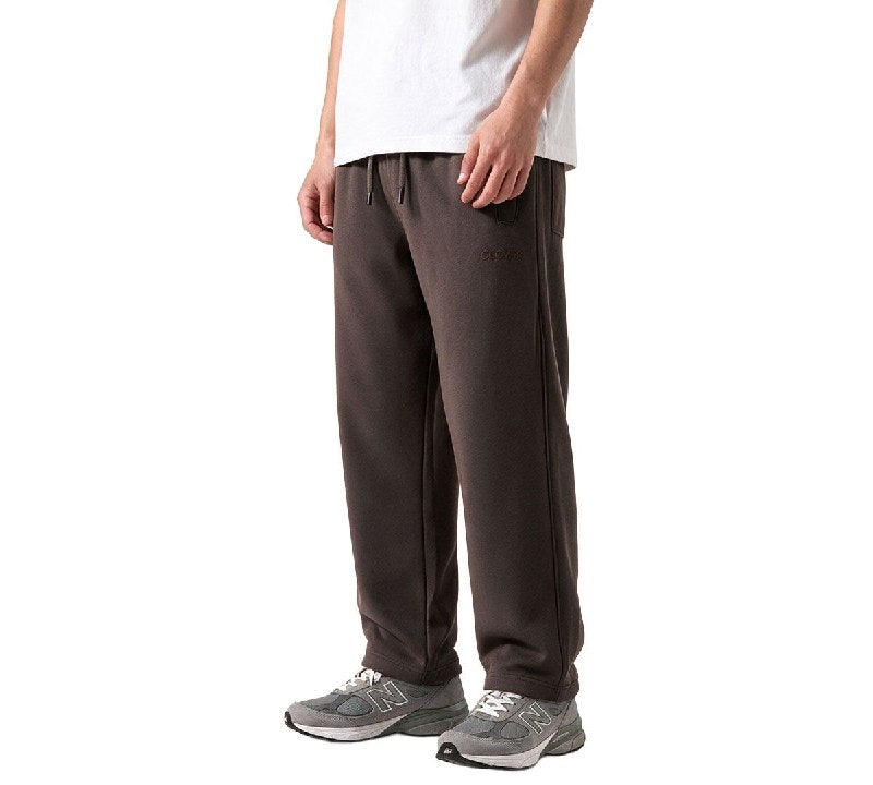 Clover wide-leg cotton terry cloth trousers with embroidery