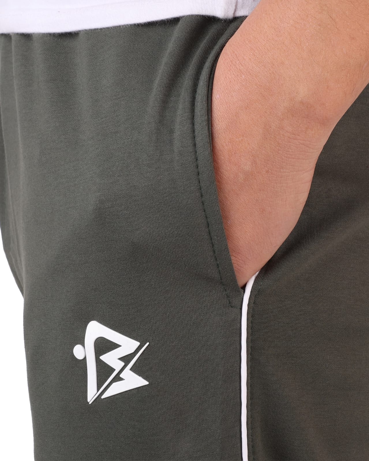 Interlock Wide-Leg Shalwar Pants(olive)