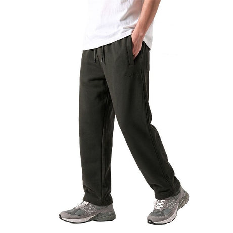 Clover wide-leg cotton terry cloth trousers with embroidery