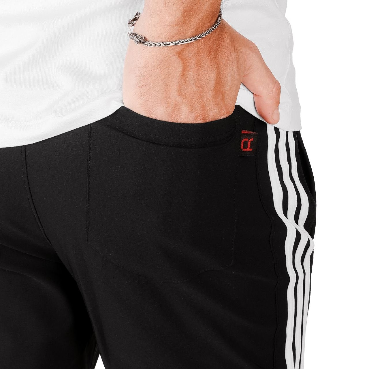 Soft nylon embroidered trousers ( LOGO )