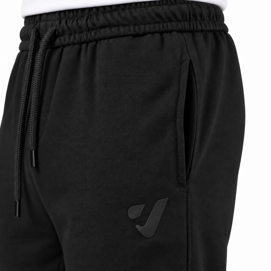 Clover wide-leg cotton terry cloth trousers with rubber-print.