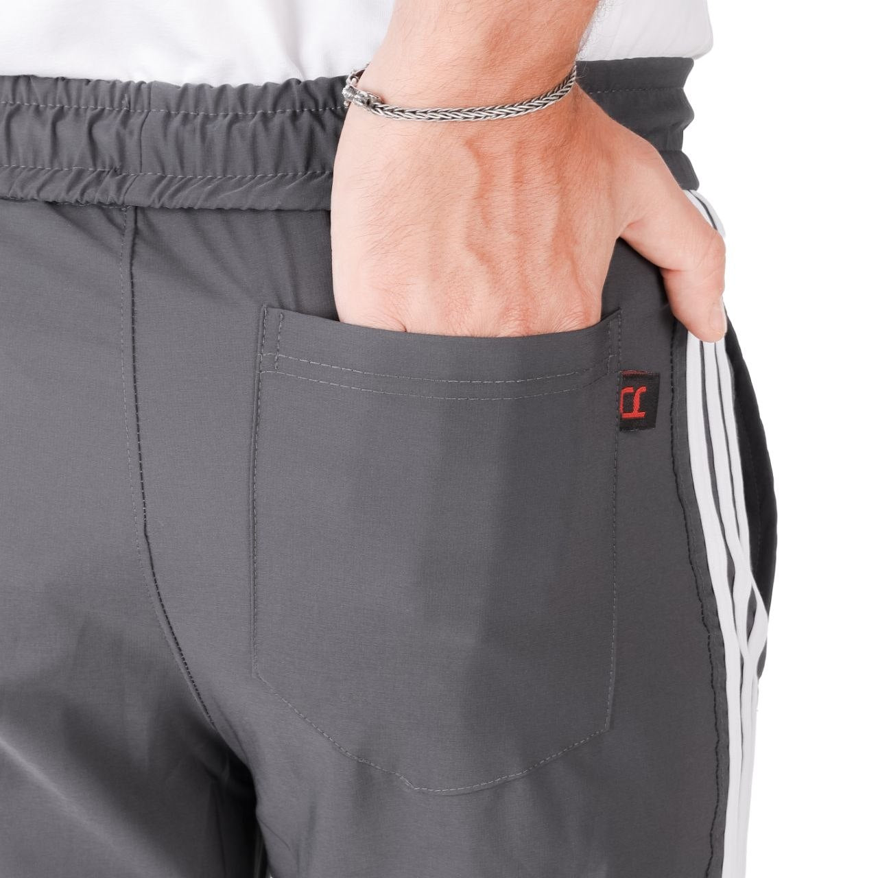 Soft nylon embroidered trousers ( LOGO )