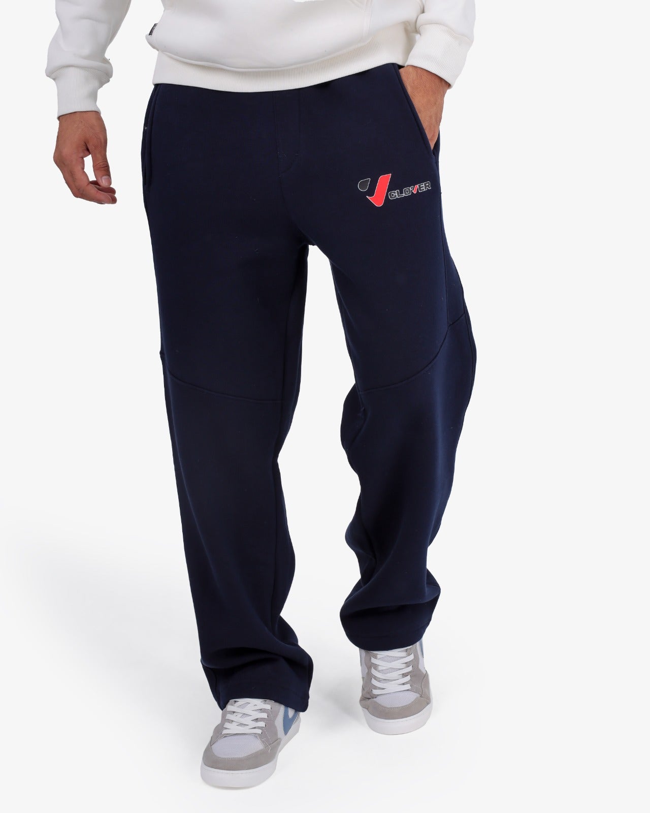 CLOVER Milton Sponge Cotton Wide-Leg pants –  blue