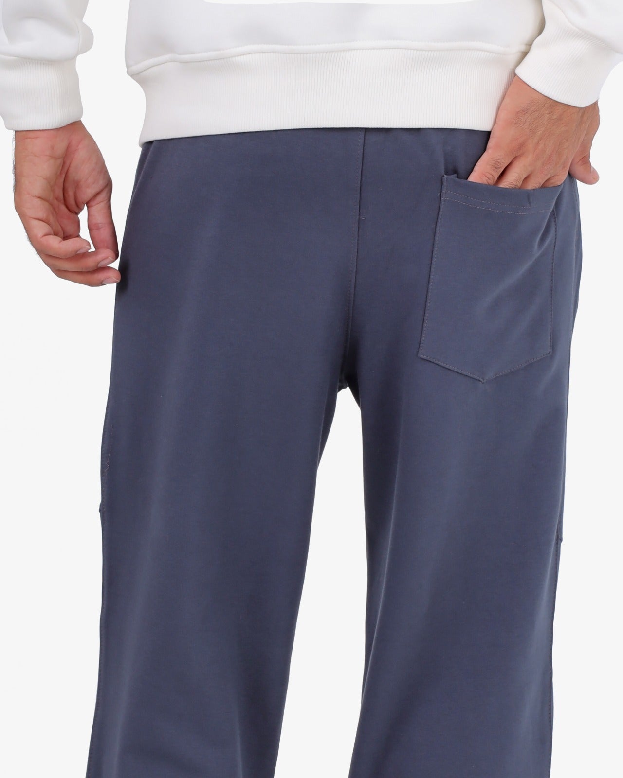 Wide-leg embroidered sweatpants (3-line design)