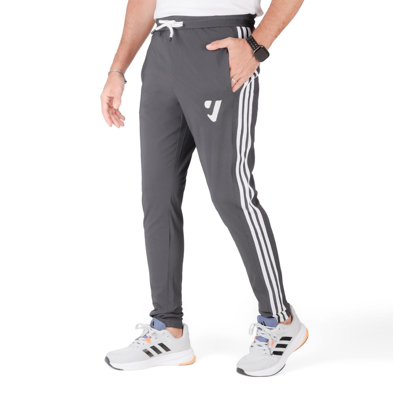 Soft nylon embroidered trousers ( LOGO )