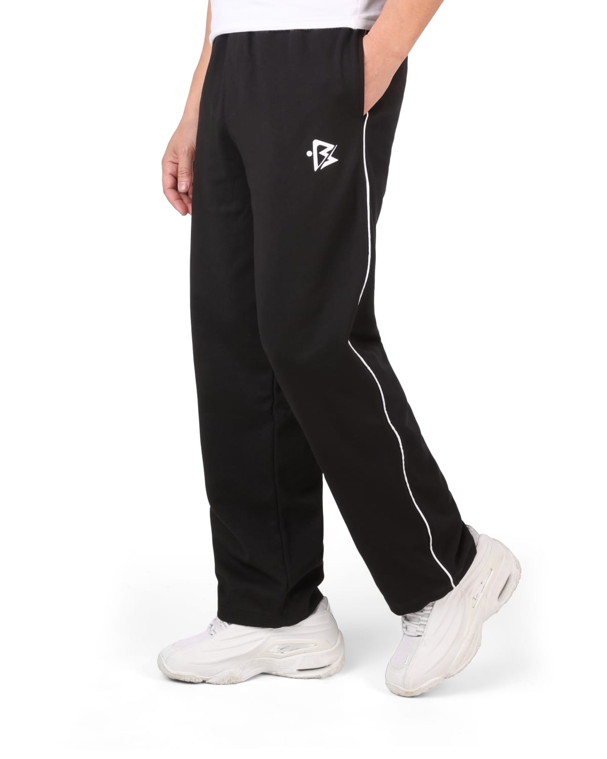 Interlock Wide-Leg Shalwar Pants(black)