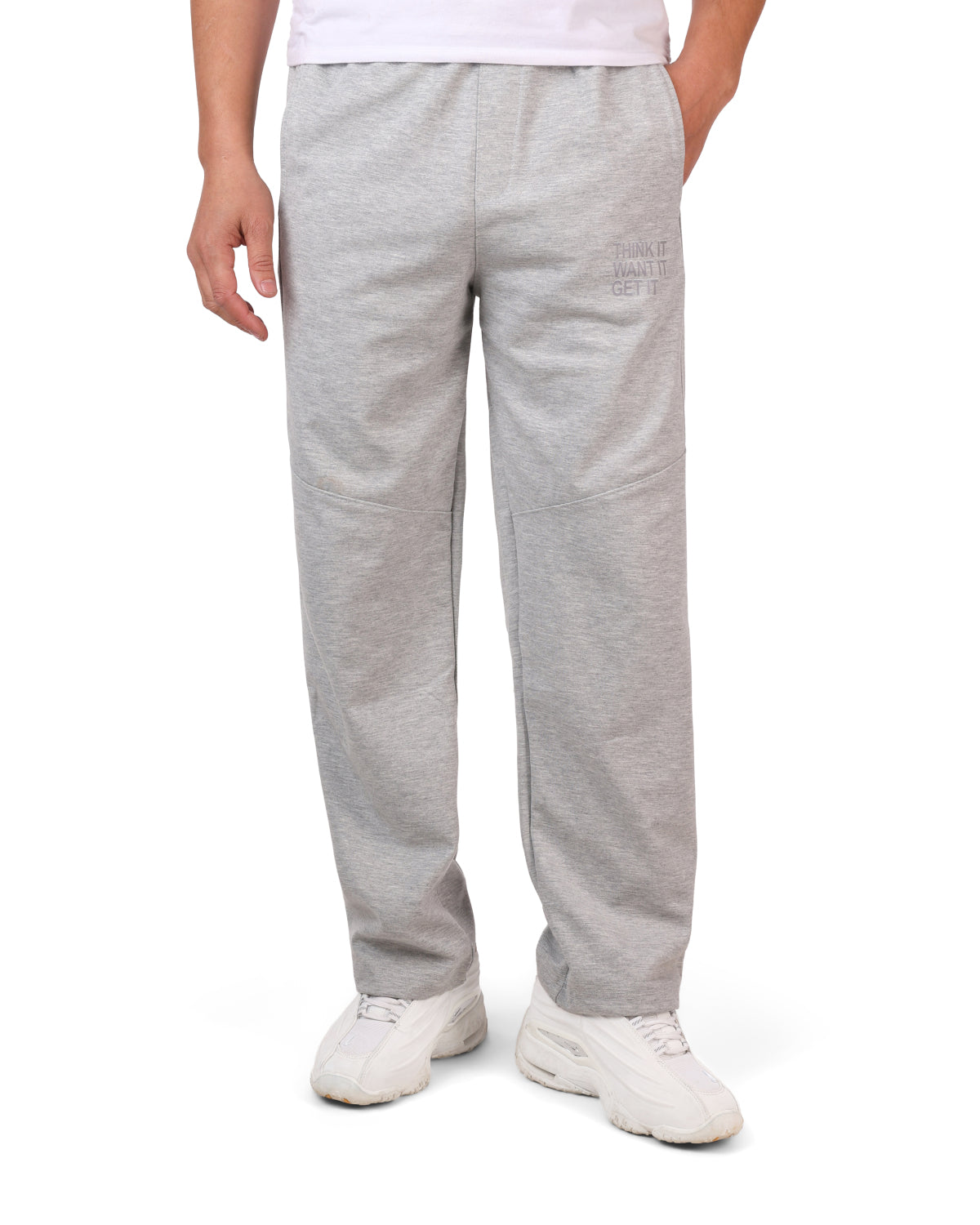 Wide-Leg Cotton Interlock Pants with DTF Print (lightgray)