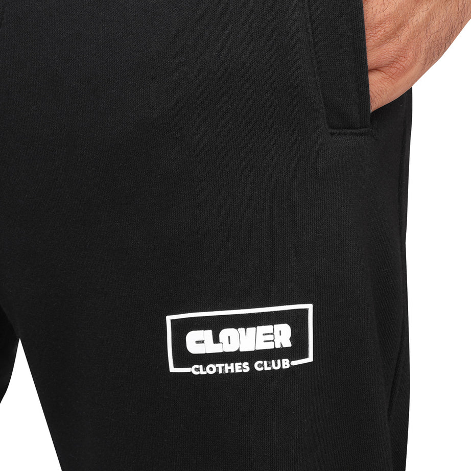 clover cotton SweatPants printed black