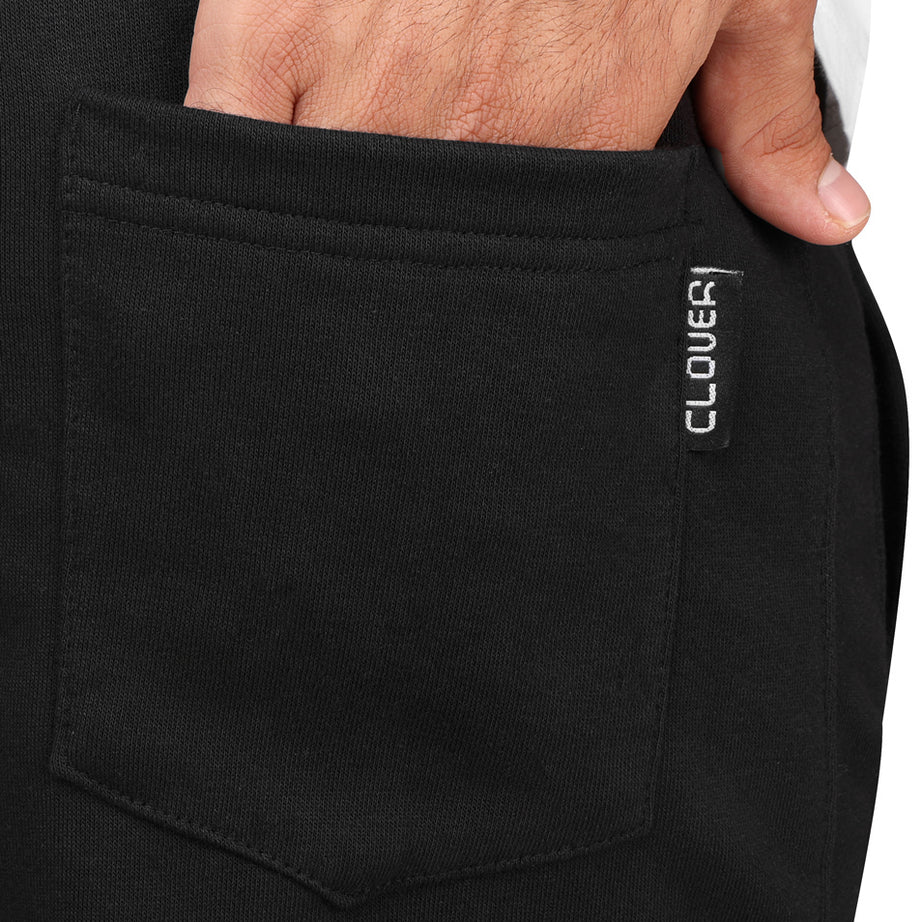 clover cotton SweatPants printed black