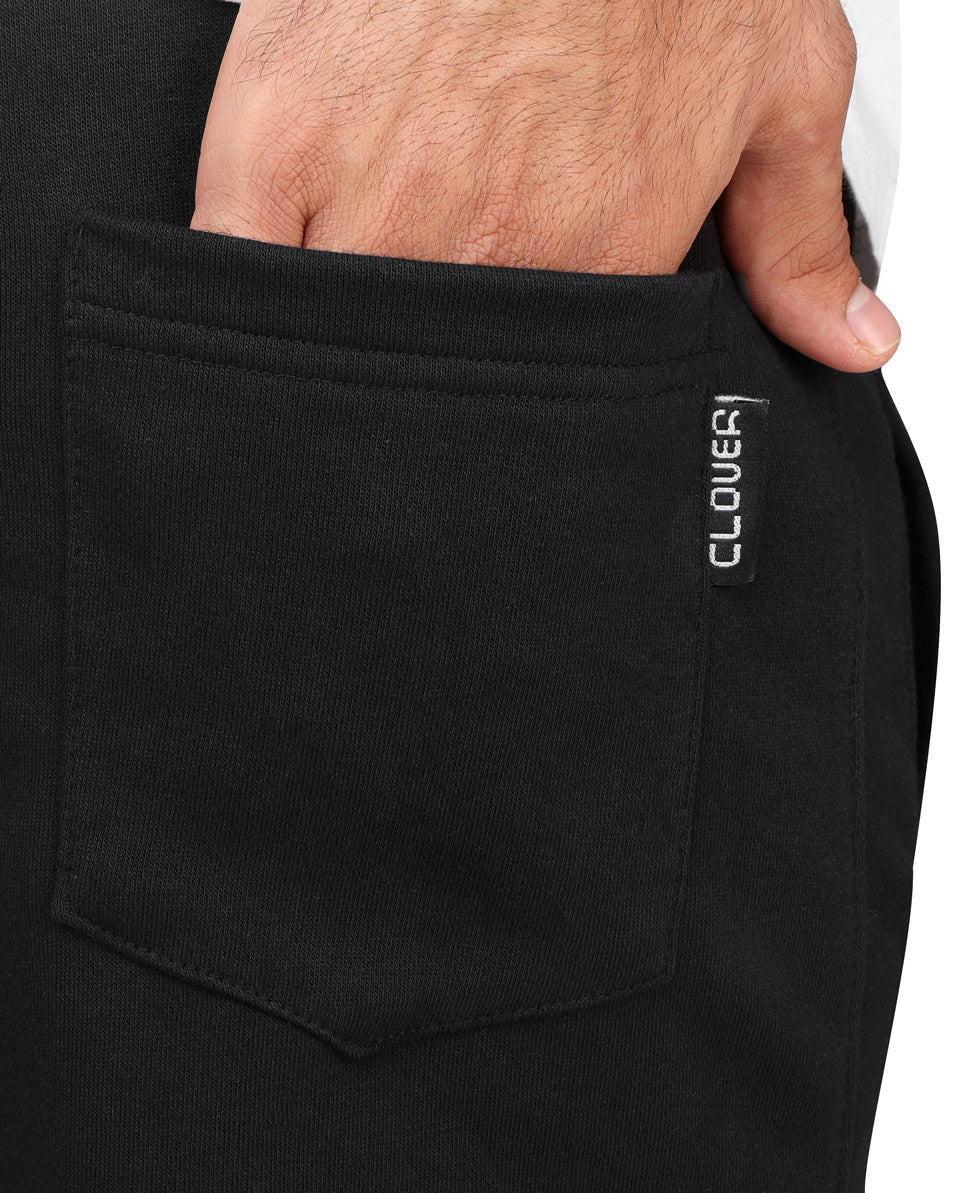 clover cotton SweatPants printed black