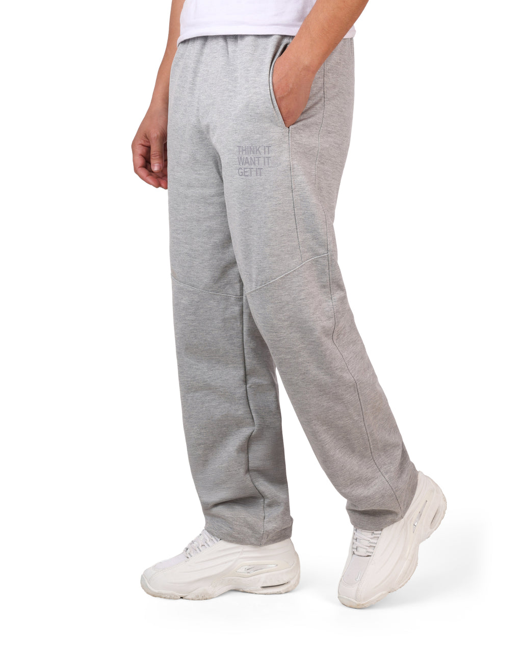 Wide-Leg Cotton Interlock Pants with DTF Print (lightgray)