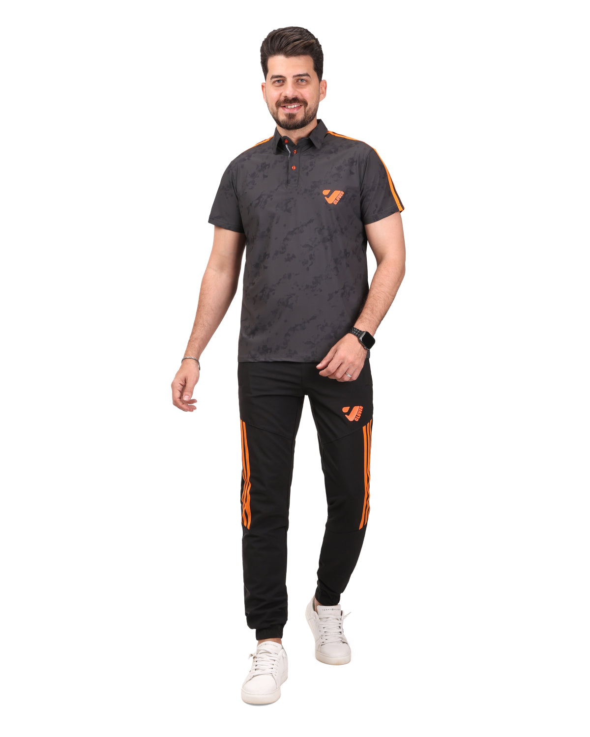 Polo Clover tracksuit with stripe