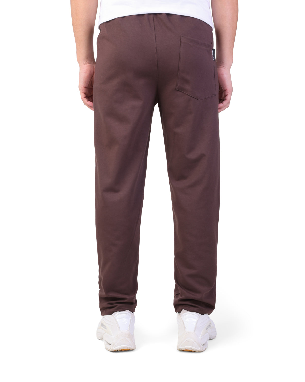 CLOVER Wide-Leg Interlock pants  (Rubber Printing) Brown