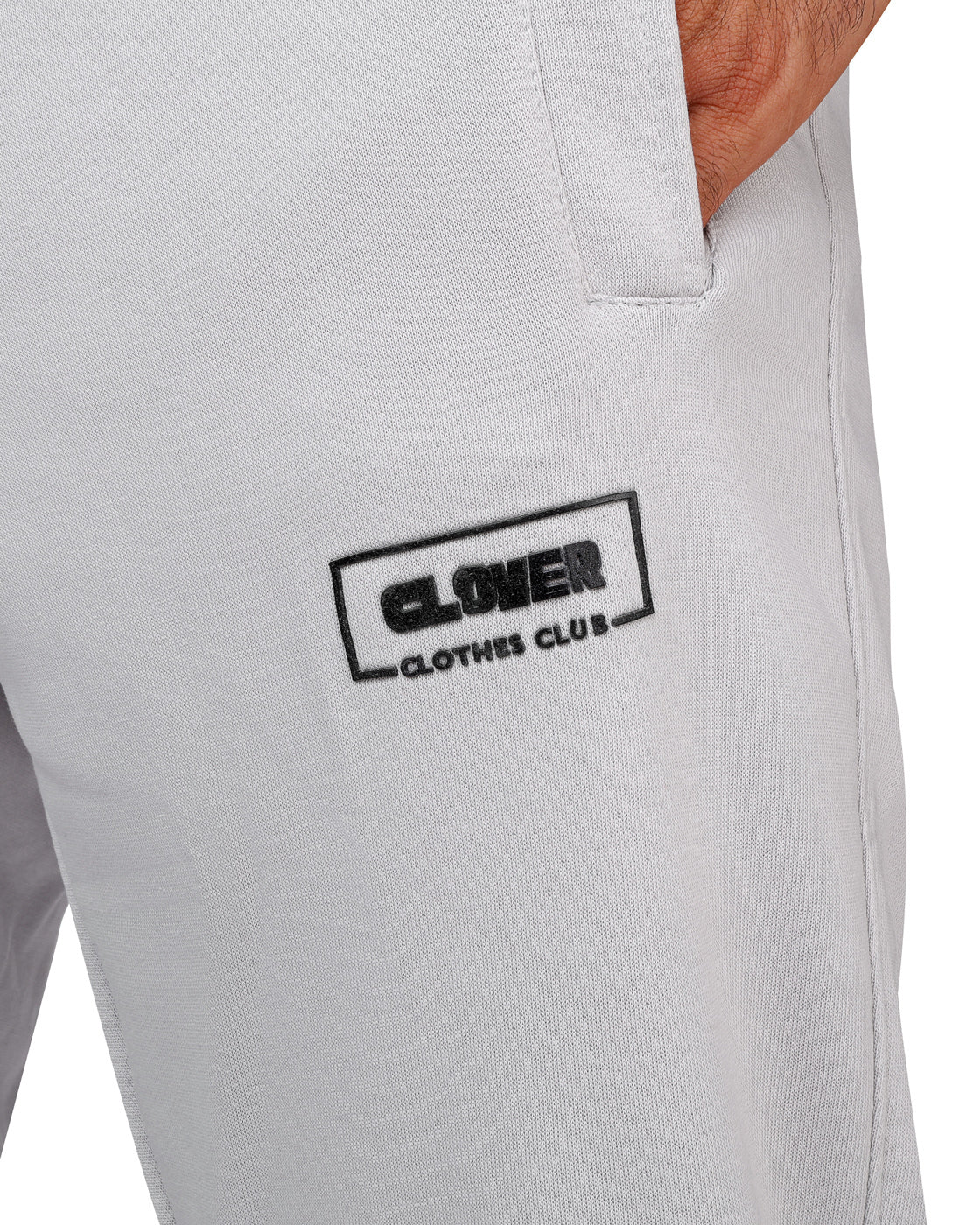 clover cotton SweatPants printed Light gray (oversize)