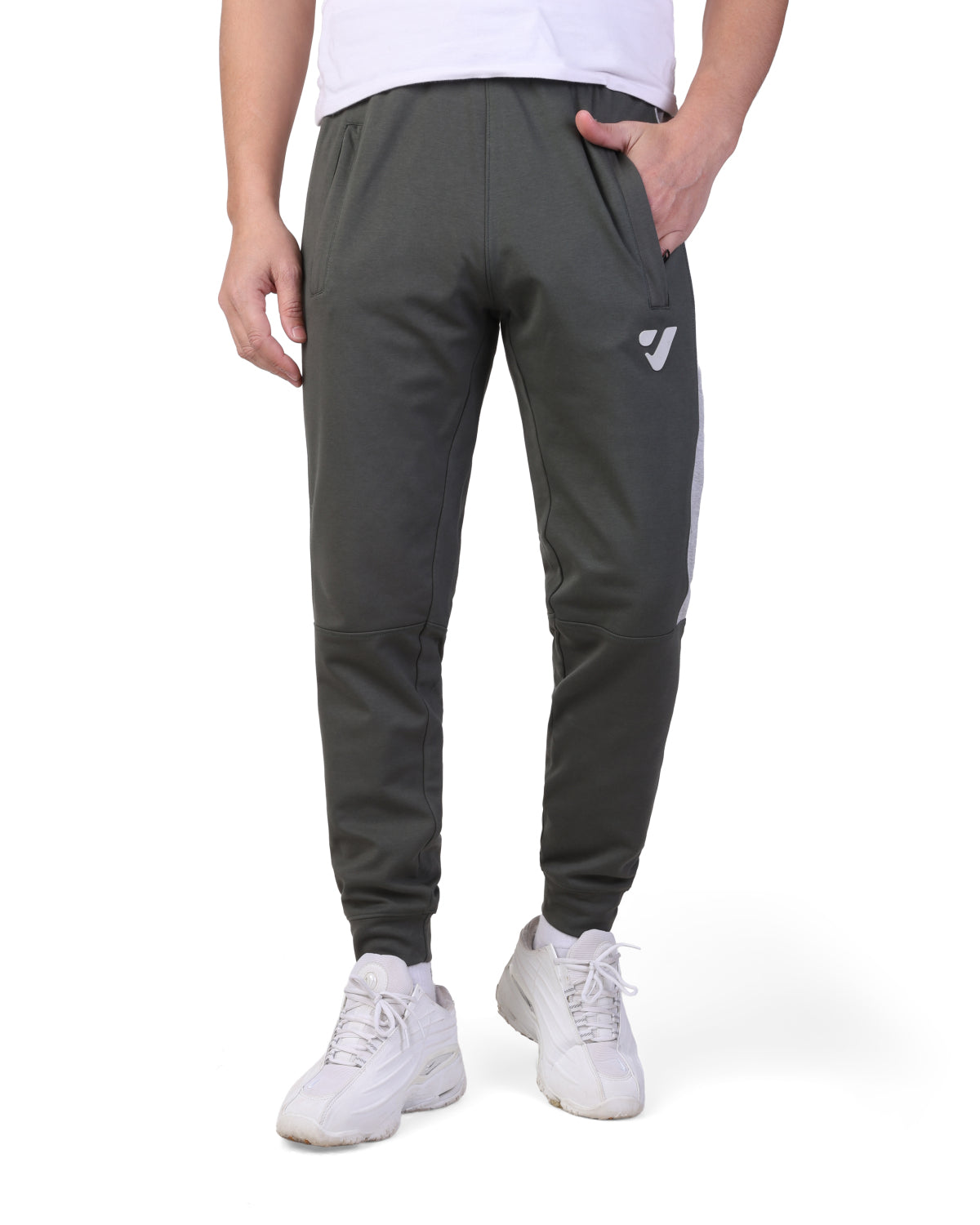 Clover Interlock Cuffed Pants – Rubber Logo Edition Olive