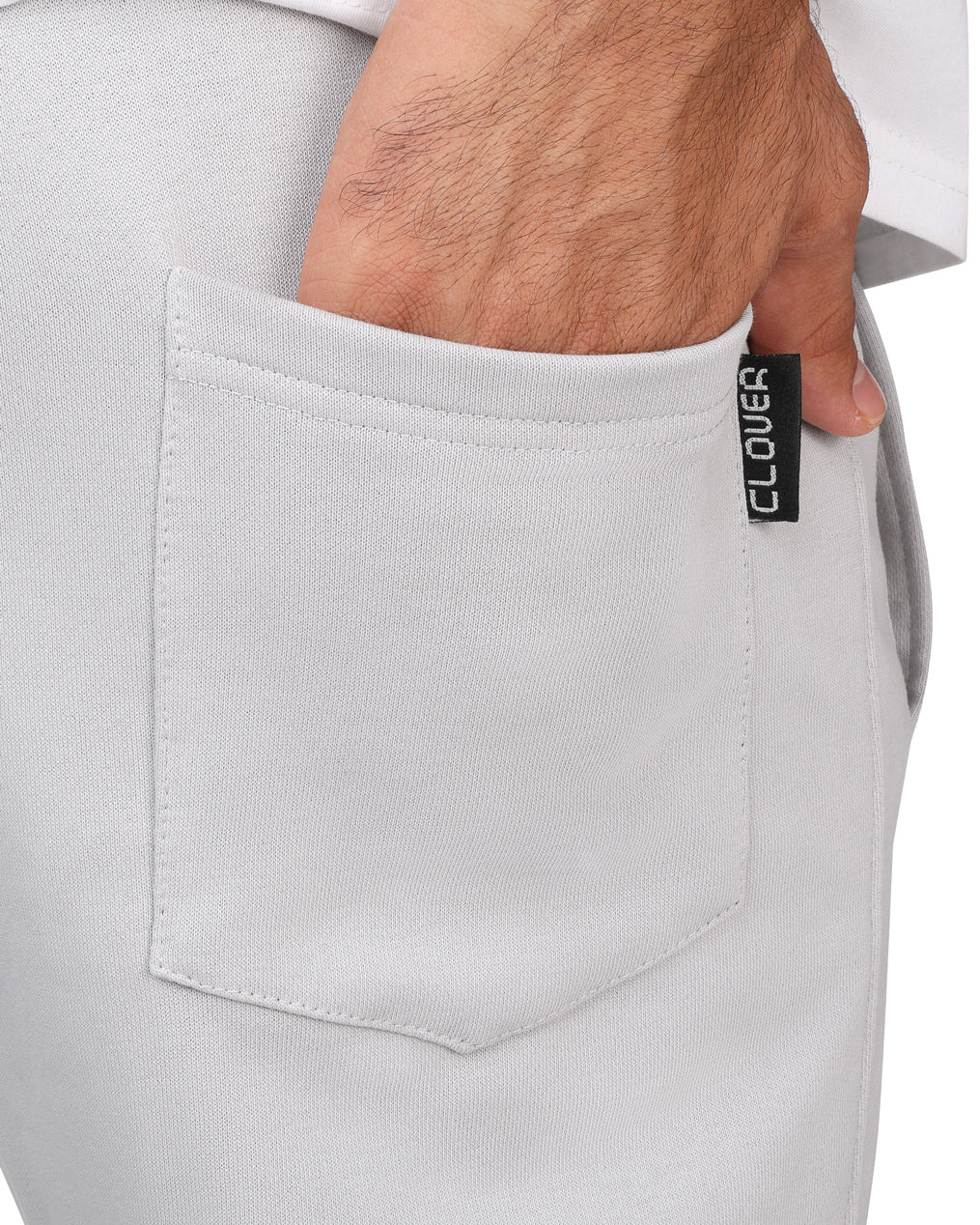clover cotton SweatPants printed Light gray (oversize)