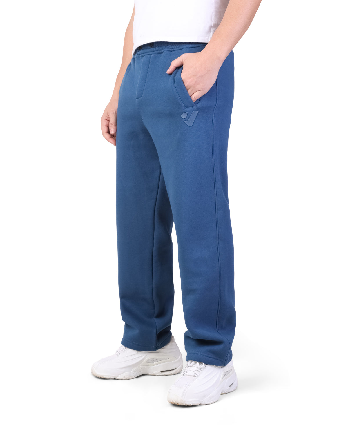 Rubber-logo sponge-texture joggers clover