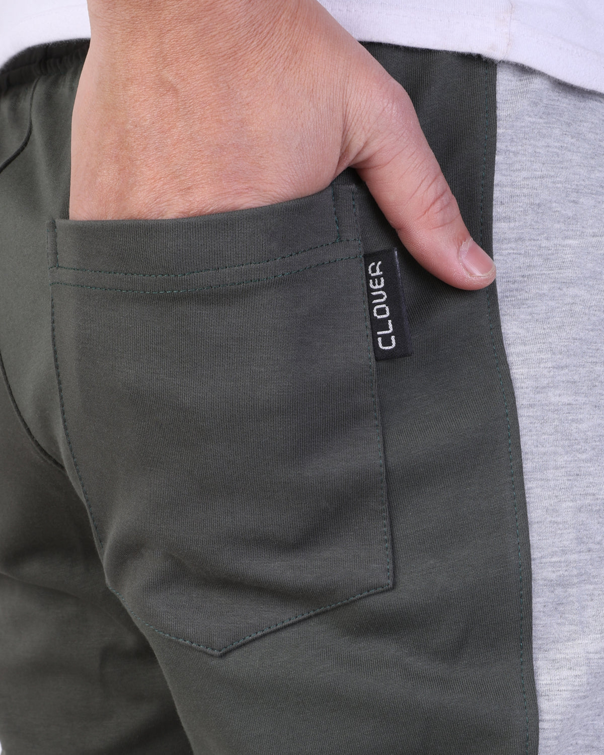 Clover Interlock Cuffed Pants – Rubber Logo Edition Olive