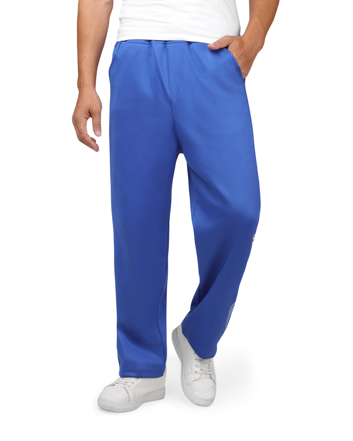 Wide-Leg Diving Fabric(printed) light blue