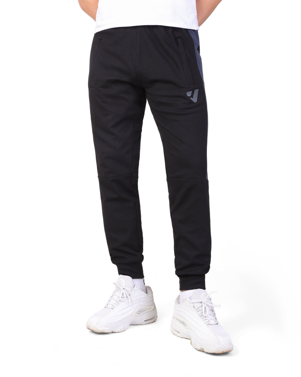 Clover Interlock Cuffed Pants – Rubber Logo Edition Black