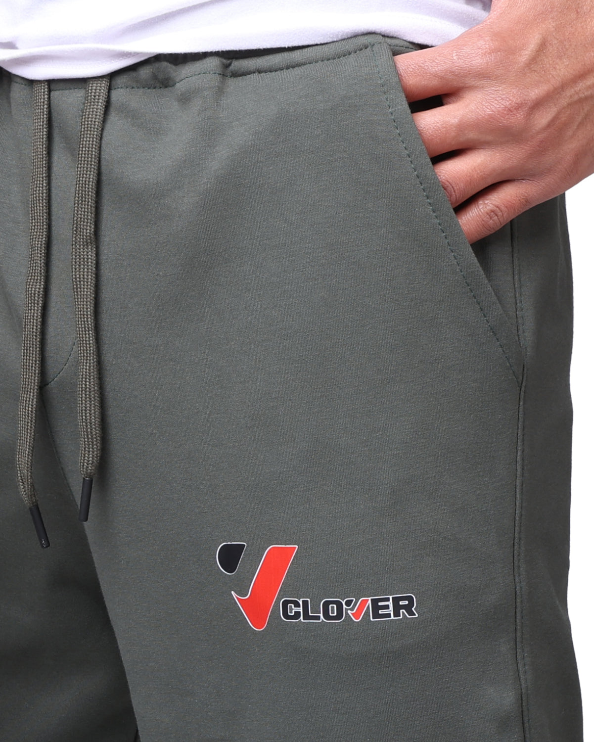 CLOVER Interlock Cotton pants – Two Side Pockets olive