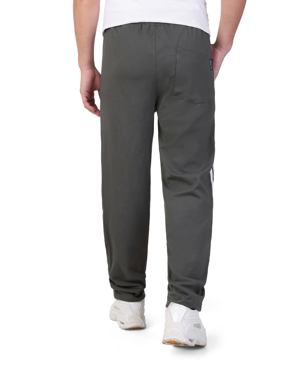 CLOVER Wide-Leg Interlock pants  (Rubber Printing) Olive