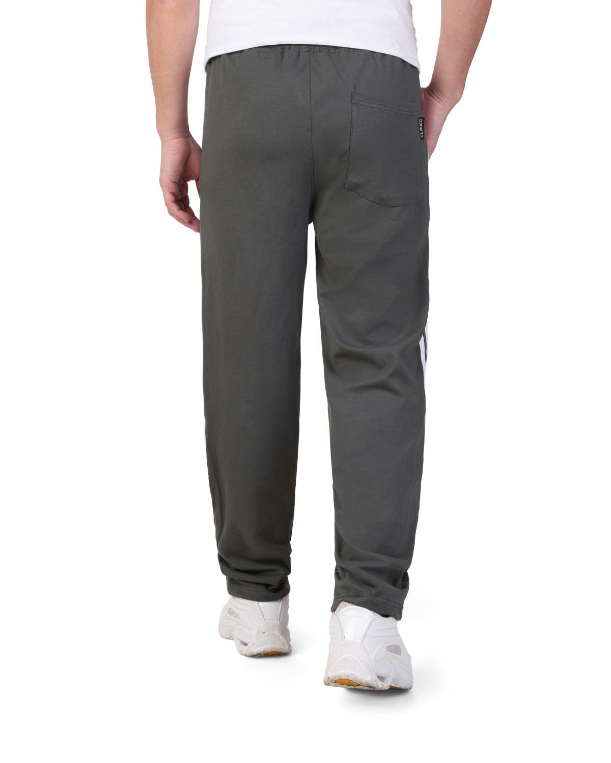 CLOVER Wide-Leg Interlock pants  (Rubber Printing) Olive