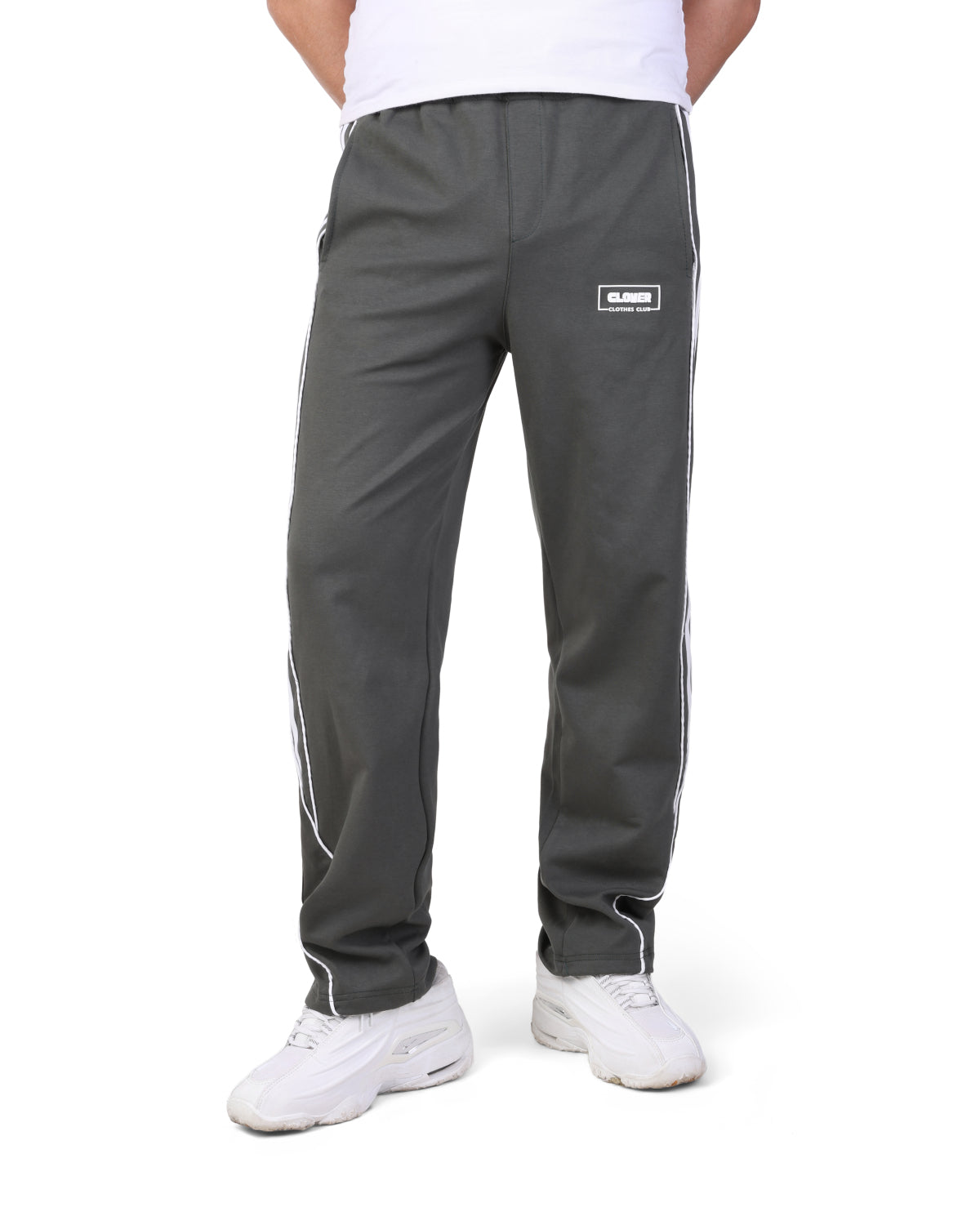 CLOVER Wide-Leg Interlock pants  (Rubber Printing)