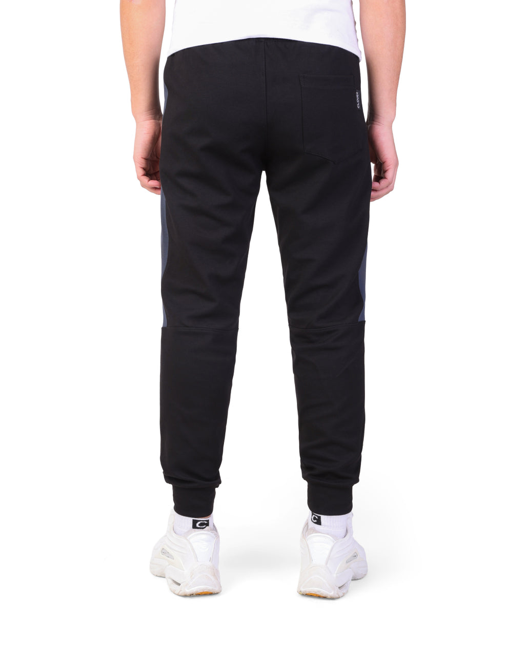 Clover Interlock Cuffed Pants – Rubber Logo Edition Black