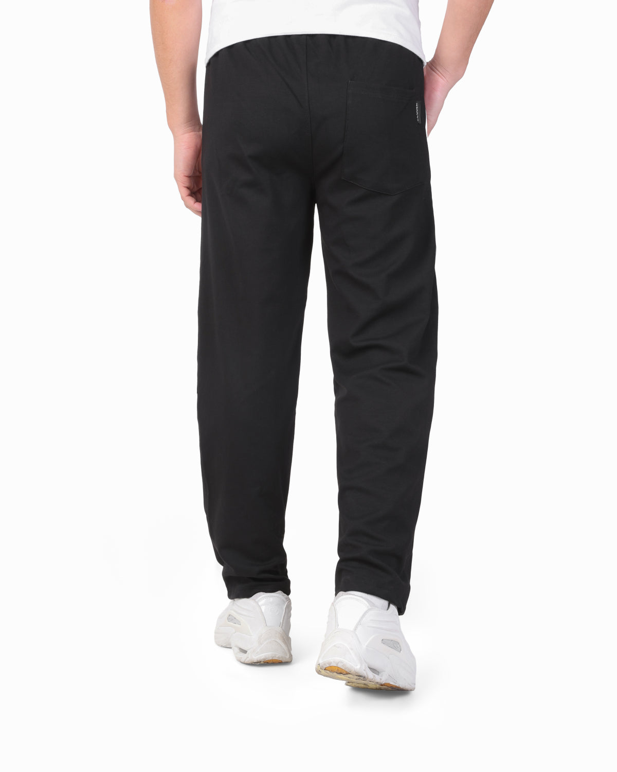 CLOVER Wide-Leg Interlock pants  (Rubber Printing) Black